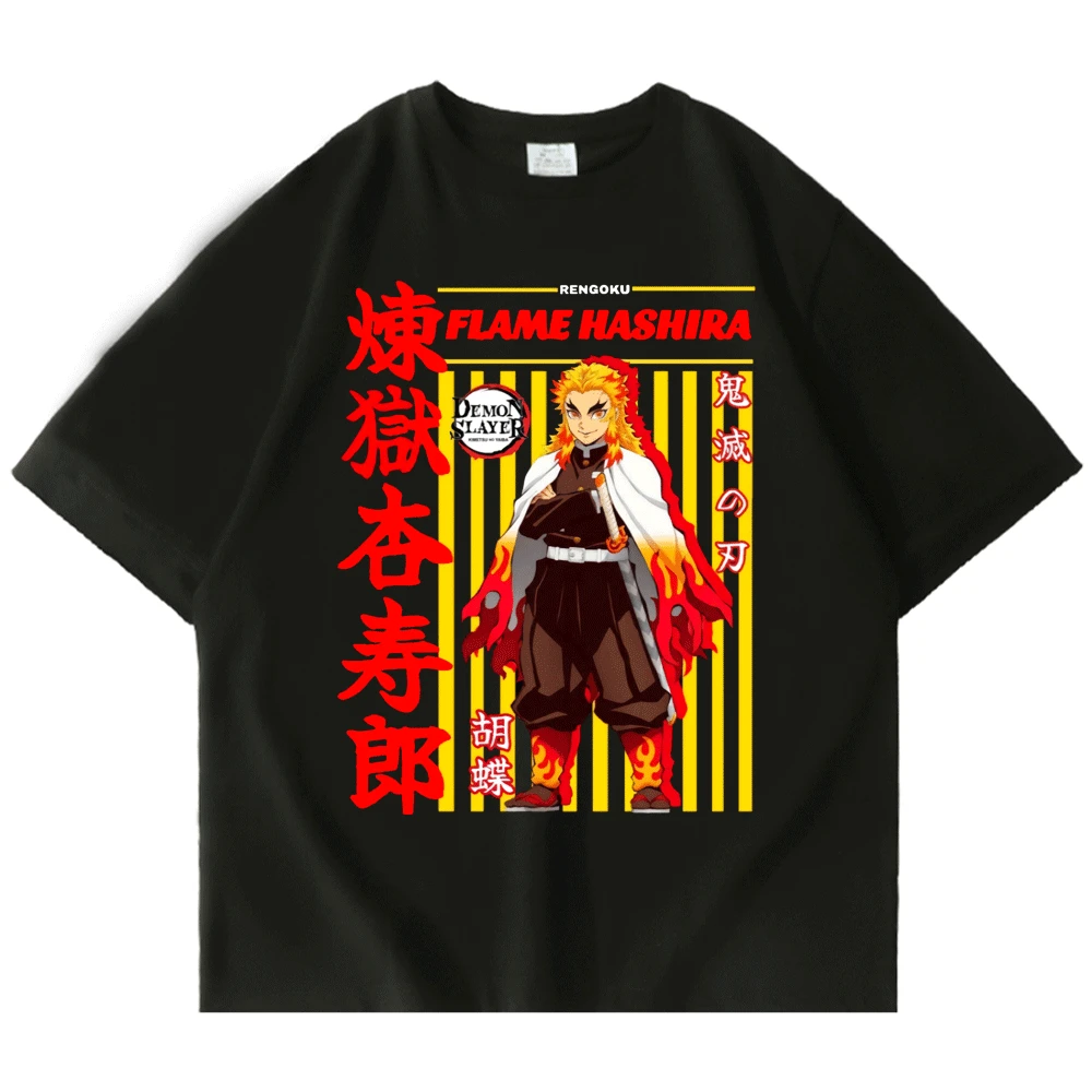 

Футболка мужская оверсайз с коротким рукавом, повседневная тенниска с аниме «рассекающий демонов», уличная одежда унисекс