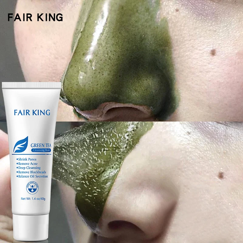 Крем для лица с зеленым чаем удаления черных точек на носу |