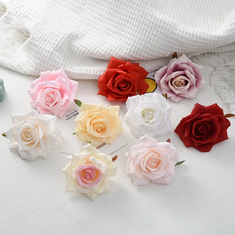

120Pcs Artificial Flower Head Rose Silk Flowers DIY Wedding Birthday Party Decoration Scrapbooking DIY Home Decorative
