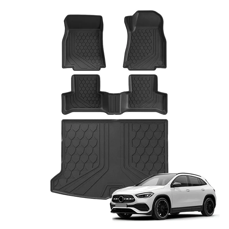 Фото Коврик в багажник для Mercedes-Benz GLA 200/220/250 2025-2026, всепогодный водонепроницаемый, из TPE, для заднего багажника, защитный вкладыш №1
