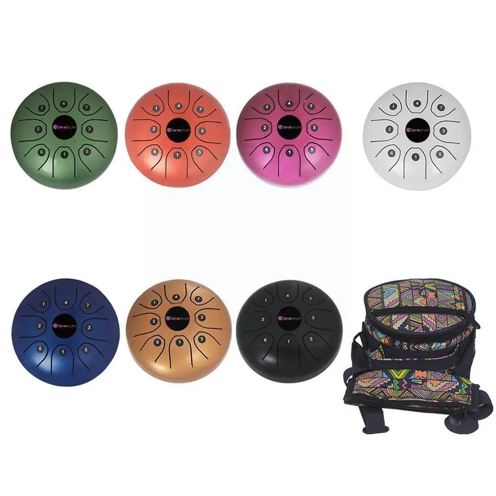 

5.5 Inch Mini Drum 8 Tone Steel Tongue Drum Instrument Adult Beginners Ethereal Drum Drum Children C-tuned Percussion Tambo U0n5