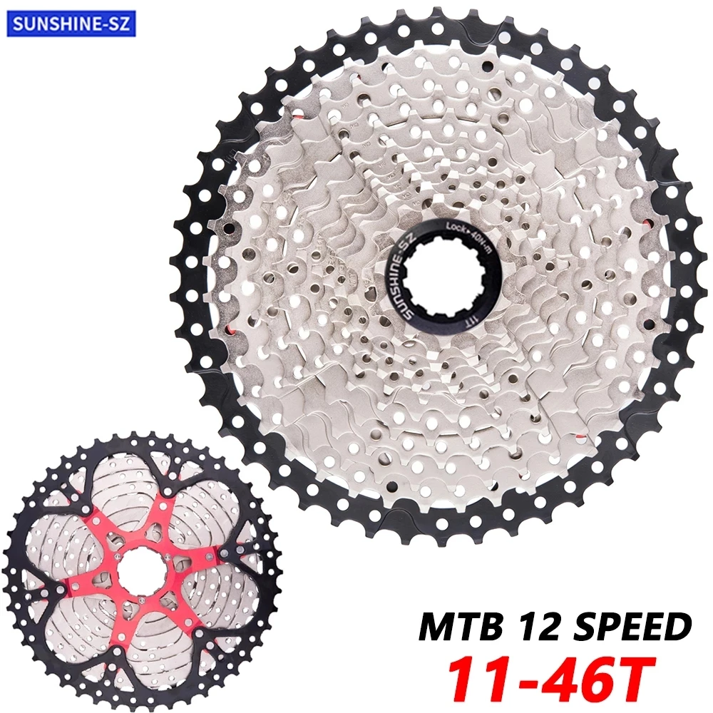 

Кассета горного велосипеда MTB, 12 Скоростей, 11-46T, широкое соотношение маховик, запчасти для горного велосипеда DEORE M6100, M7100, M8100, XTR, M9100, SX, NX, GX, XX1