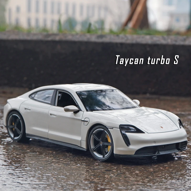 

1:24 Porsches Taycan Turbo S car alloy car model simulation car decoration collection gift toy Die casting model boy toy
