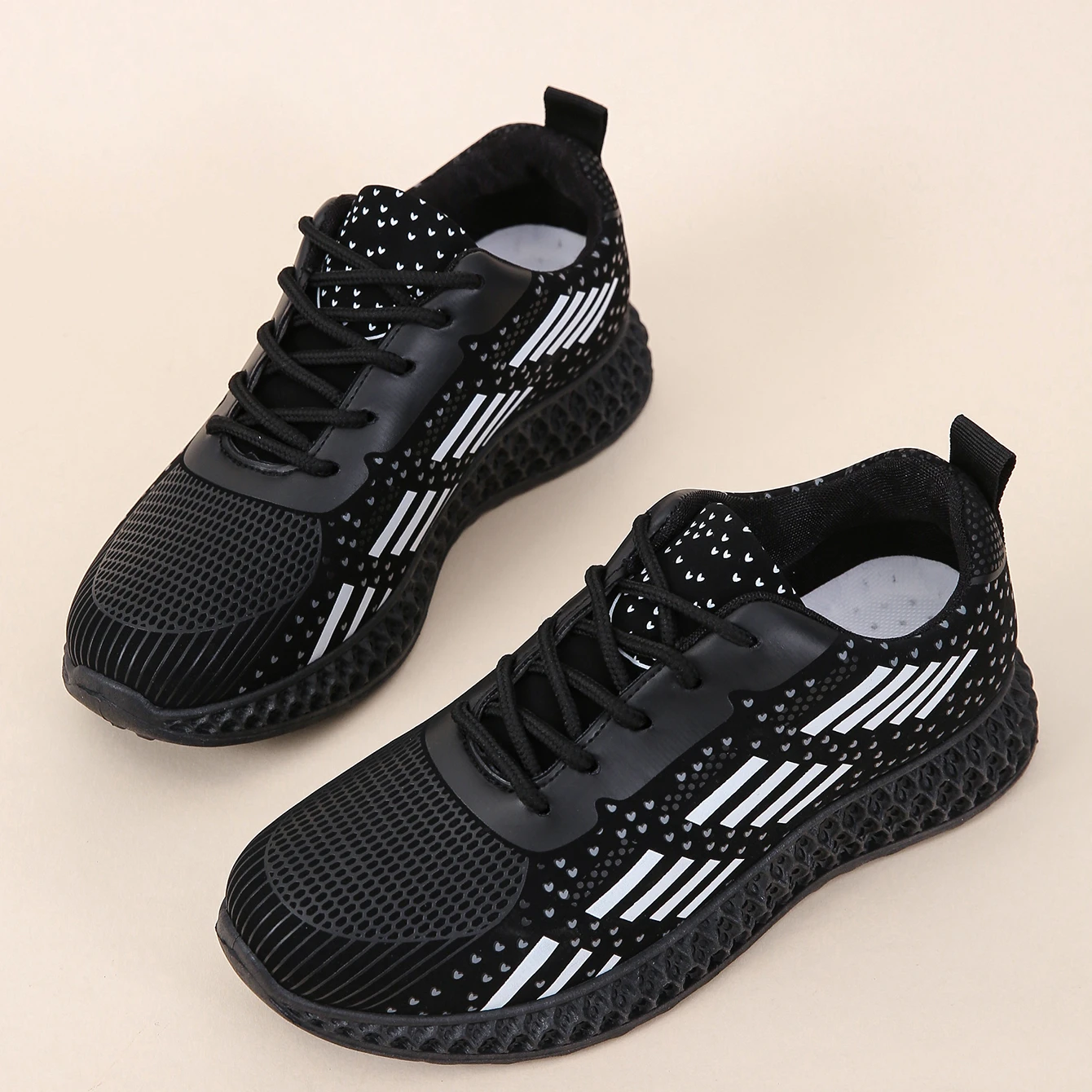 

Женские кроссовки на плоской платформе, сетчатые дышащие, на шнуровке, Повседневная нескользящая обувь, на весну-осень