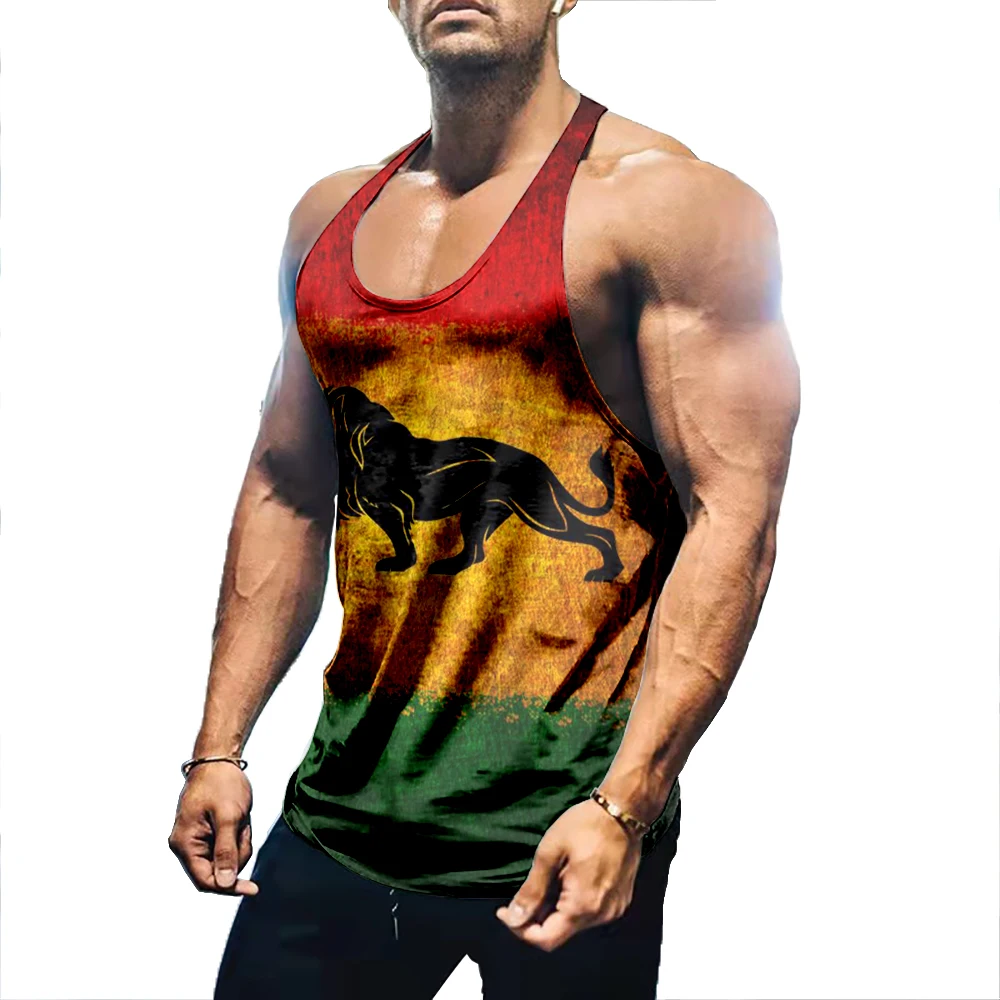 

Новинка 2022, мужской спортивный эластичный жилет с 3D принтом, Мужская футболка, топ для фитнеса, хорошее качество, футболка