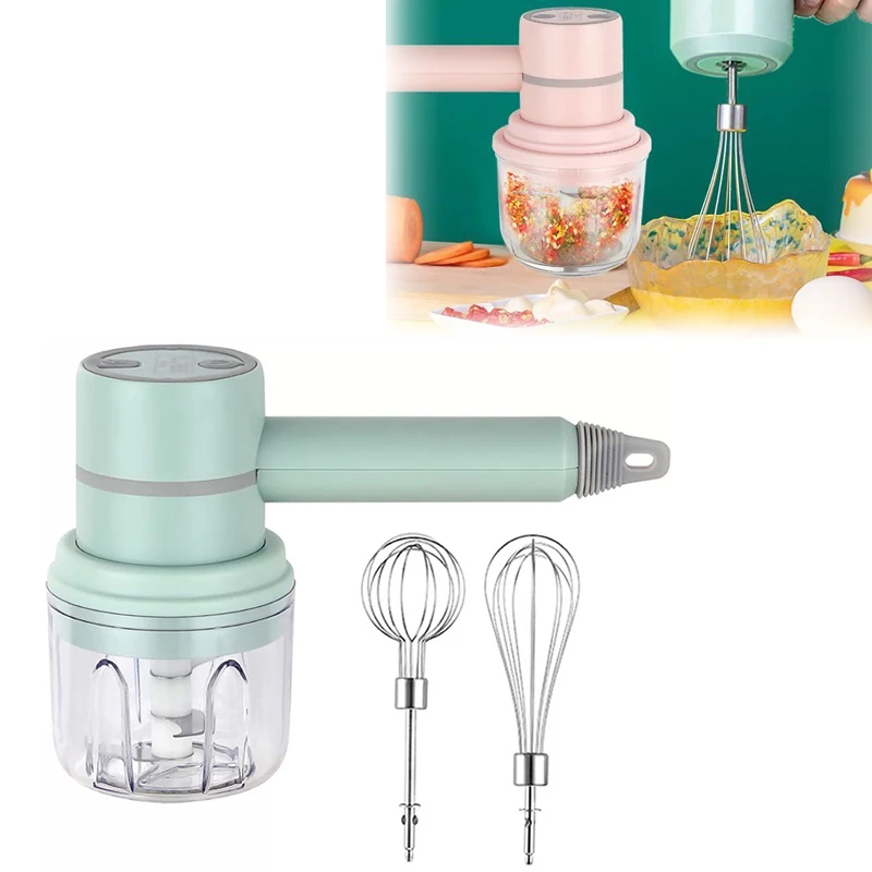 

Egg Beater Electric Food Blender Mini Portable Handheld Mixer Wireless Automatic Blender Garlic Chopper Crusher Kitchen Tool