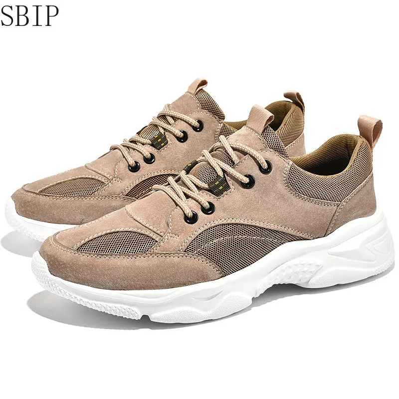 

Men's Shoes Genuine Leather New Autumn Men's Shoes Casual Shoes Breathable Running Sneakers Mesh