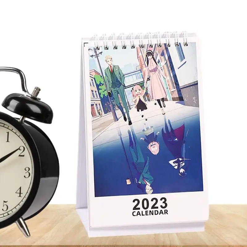 

Anime SPYxFAMILY Printed Mini 2023 Desk Calendar Desktop Planner Tabletop Schedule Calendar Memo Pads Creative Notepad Gift