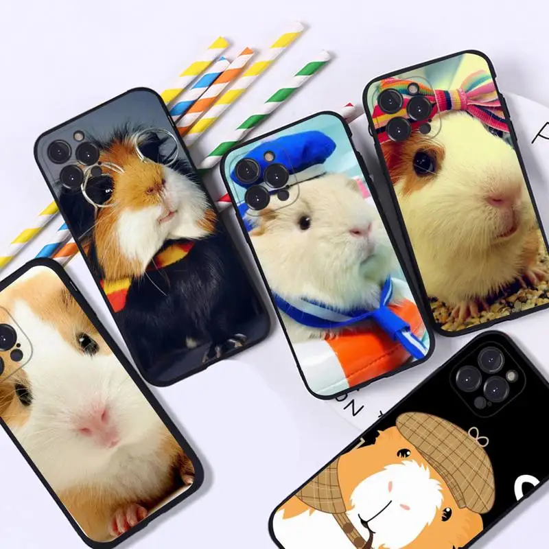 

cute Guinea pig Phone Case For iPhone 8 7 6 6S Plus X SE 2020 XR XS 14 11 12 13 Mini Pro Max Mobile Case