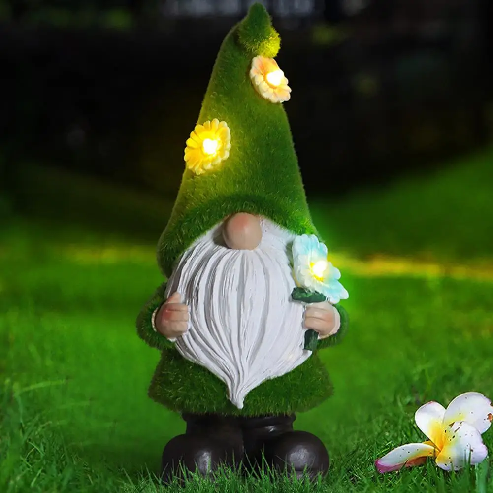 Ночная лампа Gnome милый светильник на солнечной батарее украшение для террасы