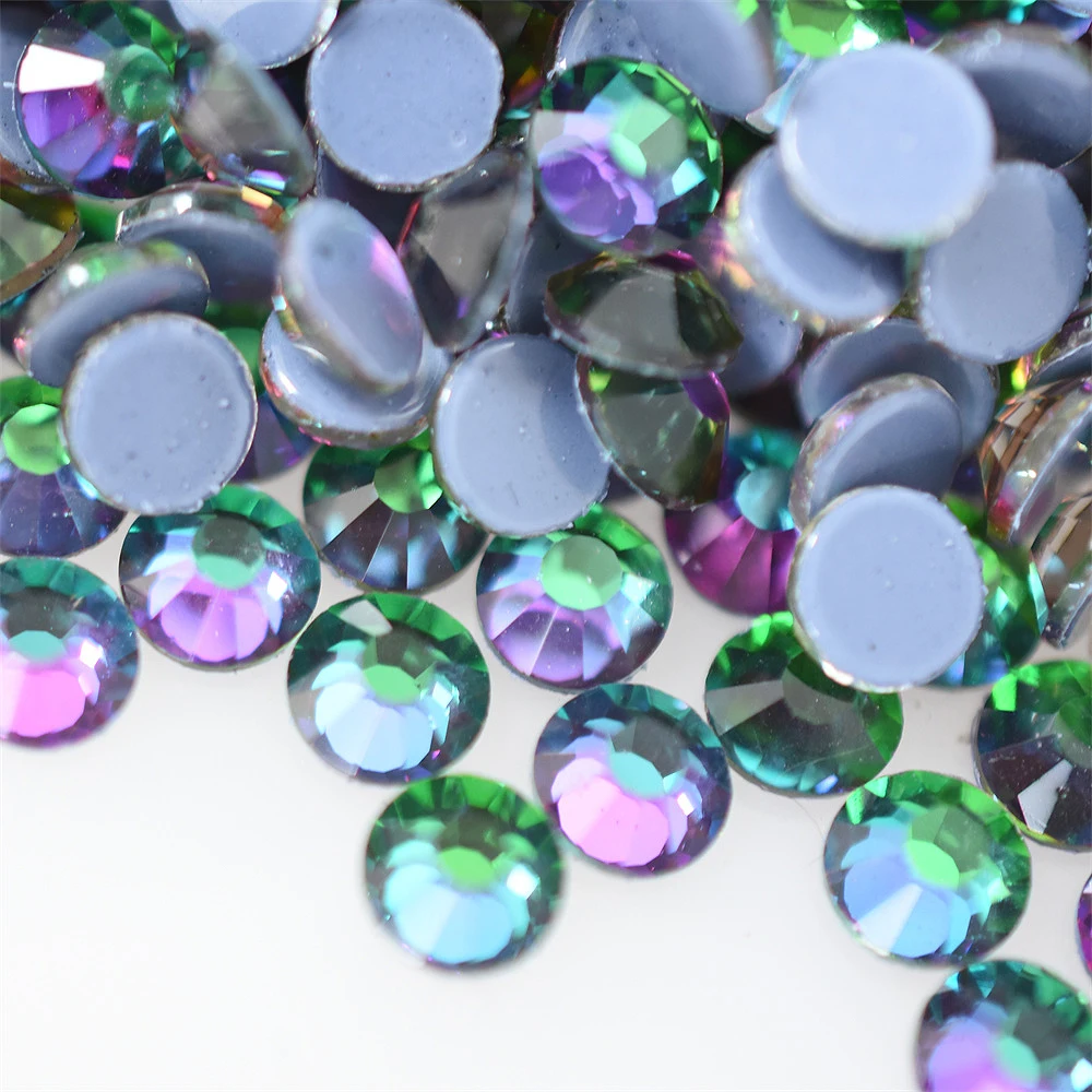 SWAGPICK Зеленое Пламя Кристаллы Плоская Задняя Часть Стразы Железо Для Ткани Одежда