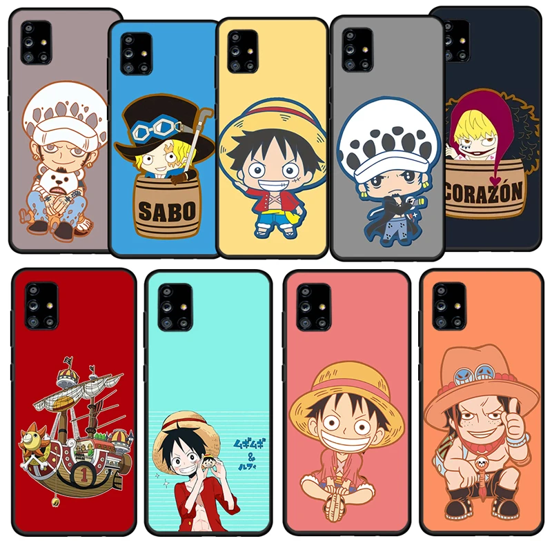 

Cartoon ONE PIECE Luffy For Samsung Galaxy A52S A72 A71 A52 A51 A12 A32 A21S 4G 5G Fundas Soft Black Phone Case Cover Capa Coque