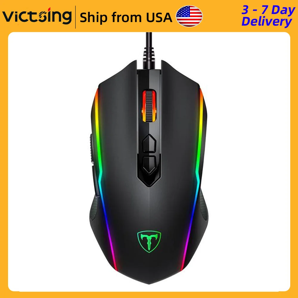 

Проводная игровая мышь VicTsing T16, 7200 DPI, 8 программируемых кнопок