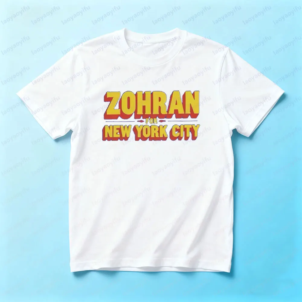 Фото Zohran Mamdani for NYC Mayor Merch Shirt Zohran Mamdani Support T-Shirt Последний современный модный стиль Мужчины Женщины Унисекс Хлопковые топы №4