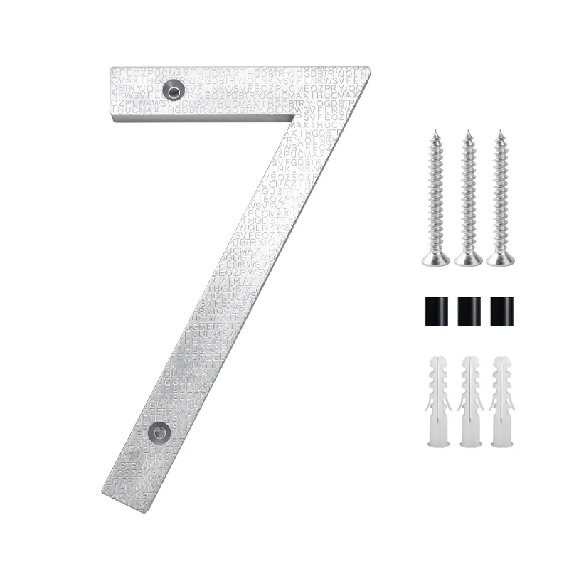 

200 мм/8 дюймов плавающий номер дома ABS серебряные рельефные цифры адресный знак #0-9 буквы большие современные дверные таблички домашние уличные цифры