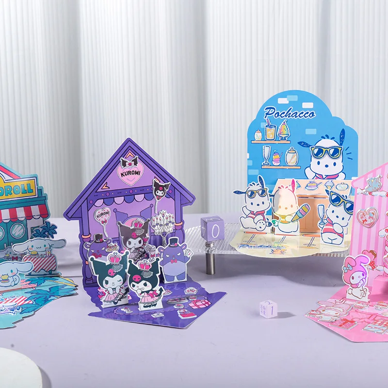 Sanrio Канцтовары 3D Ландшафтные липкие книжки Мультяшные наклейки для похвалы Kuromi Сделай Сам декоративные материалы офисные канцтовары