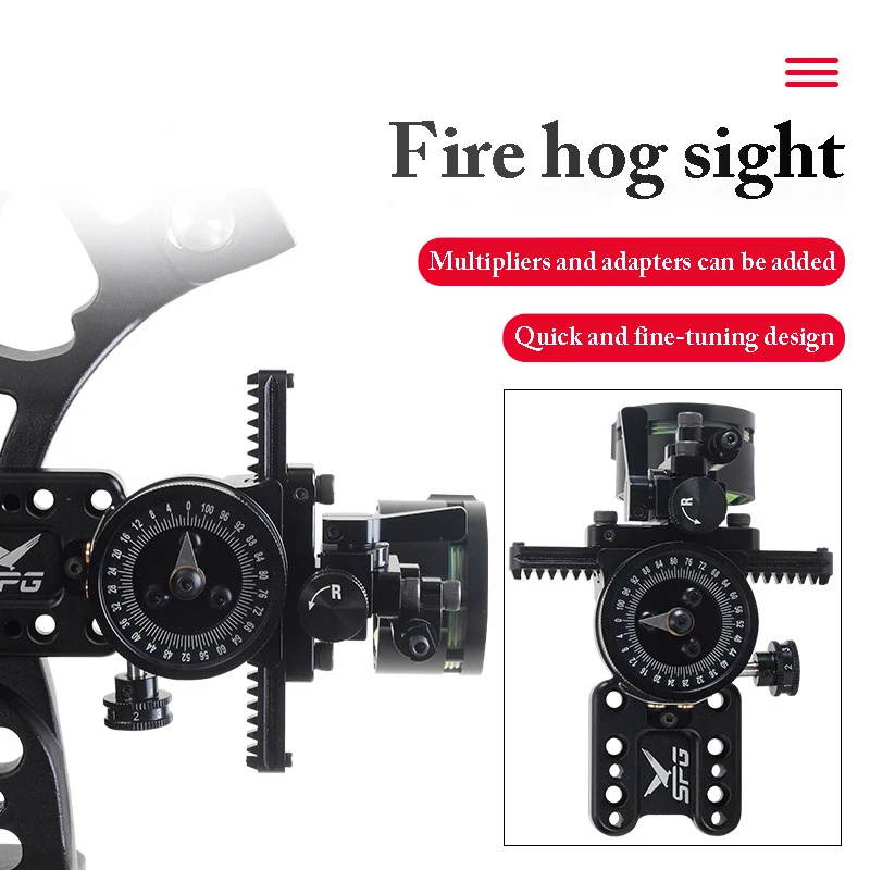 

Compound Bow Sight 1 Pin Optical Fiber 0.019 Sight Adjustable Pointer HRD Technology Compound Bow Archery Shooting Accessories