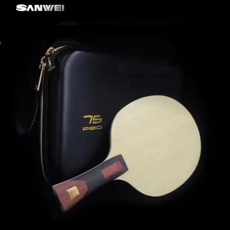 

SANWEI Original SUPER 75 PBO Carbon Table Tennis Blade with Premium Racket Case Golden 75 PRO GOLD Ping Pong Bat Paddle