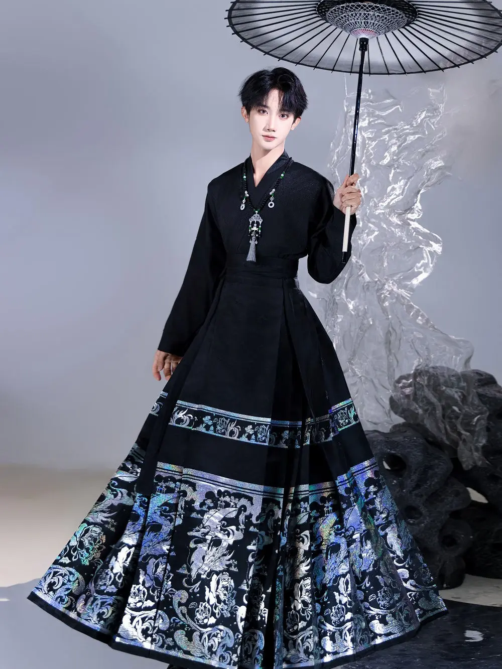 Пионовый павильон в китайском стиле ханьфу для мужчин и женщин тканая Золотая