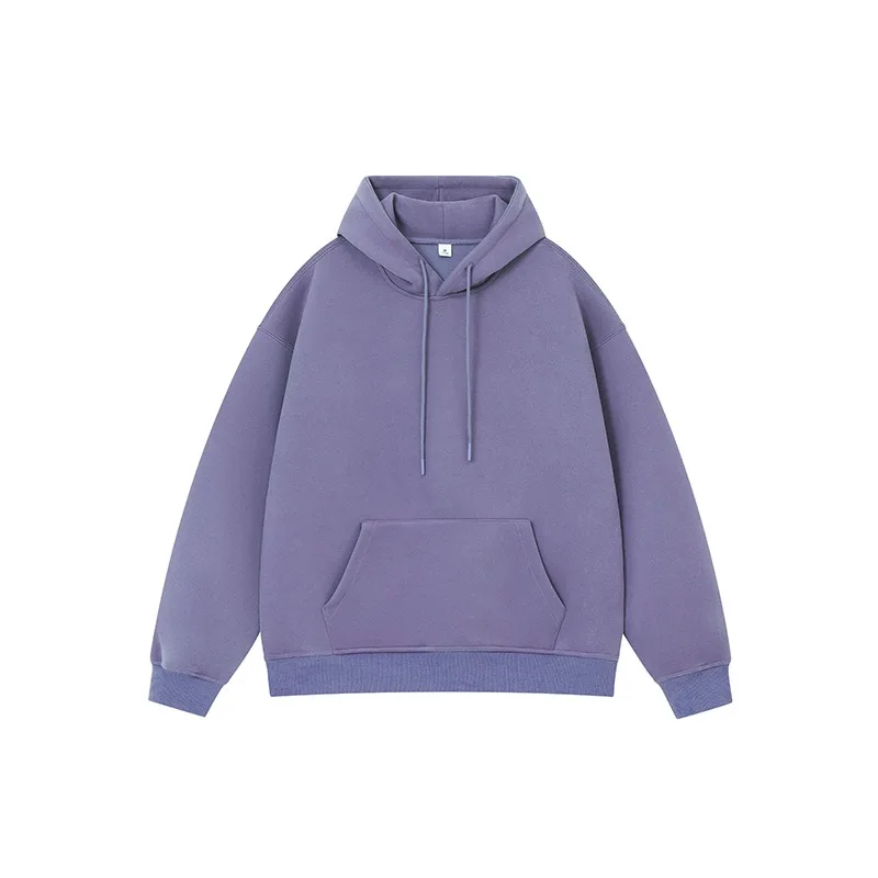 Плотный хлопковый мужской свитер с капюшоном плотный флисовый пуловер толстовка