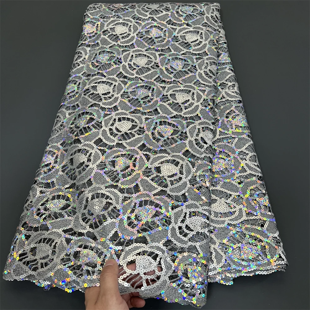 Высококачественная тюлевая кружевная ткань для шитья хлопковые блестки