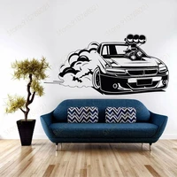 racing car wall stickers vinyl home decoration living room kids boys teens bedroom poster decals removable garage murals s592
