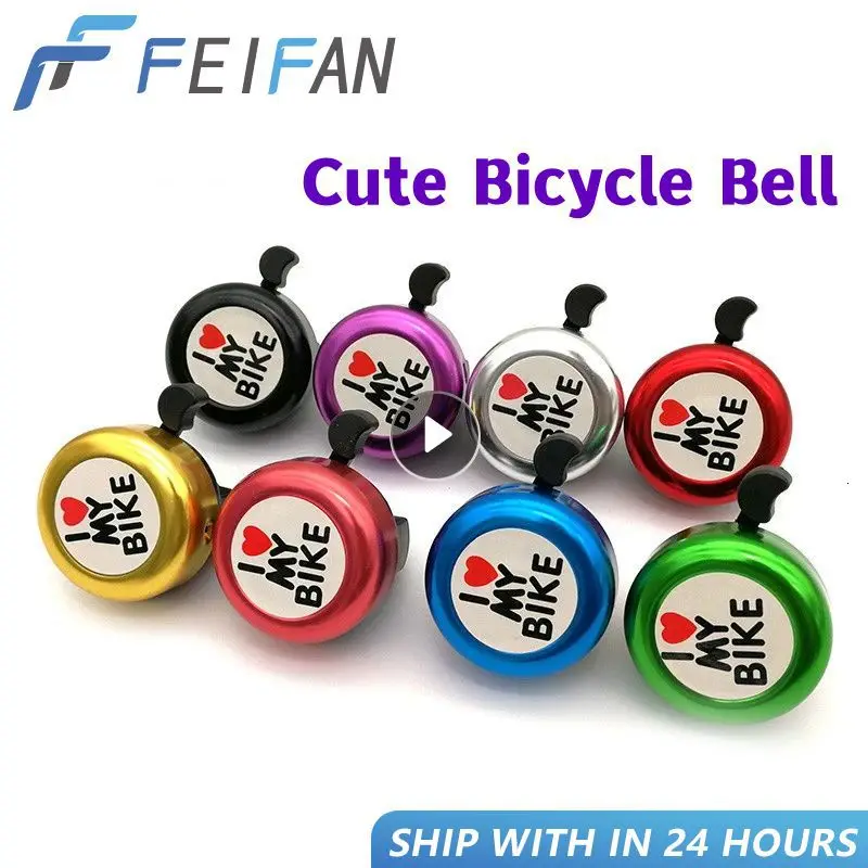 

Cute Bicycle Bell Handlebar Bell Loud Sound Bike Bells Alarm Warning Bells Ring Bike Accessories Cycling Ring Horn 7 Colors
