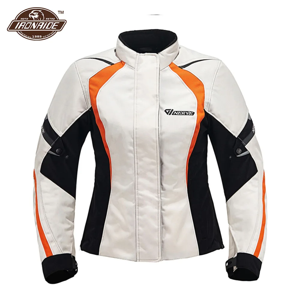 

Women's Motorcycle Jacket 4 Seasons Keep Warm Waterproof Wear-resistant Motocross Jacket Anti-drop CE Protection Jaqueta Moto