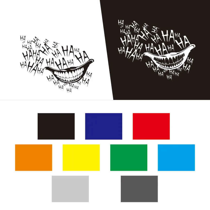 Современный Джокер Смех HAHA автомобильная наклейка на палочки водостойкий бампер