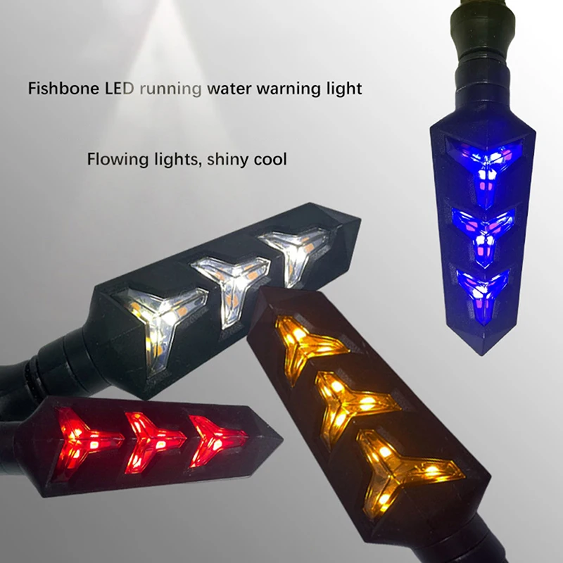 

2Pcs Motorcycle LED Turn Signal Lamp Sequential Amber Lights Day Running Light LED Lights