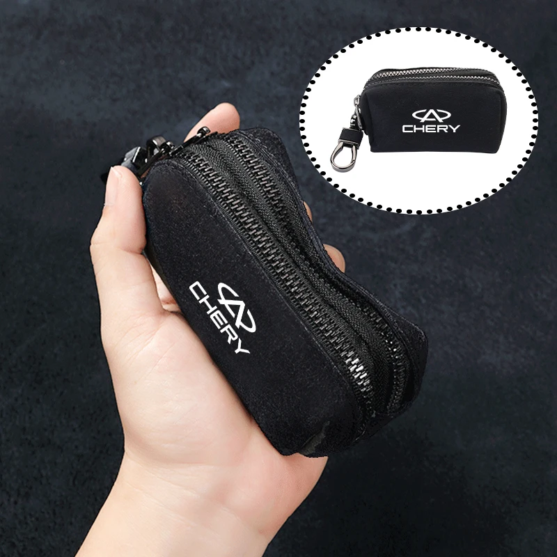 Кошелек для монет с логотипом автомобиля двойная молния ключ карт сумка хранения