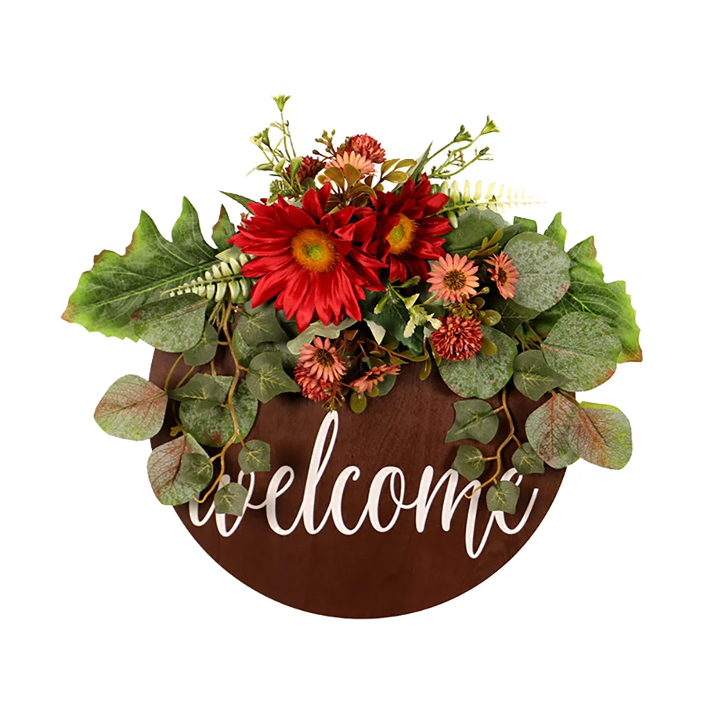 

1Pc Thanksgiving Day Garland Decorative Door Pendant Garland Hanging Wreath