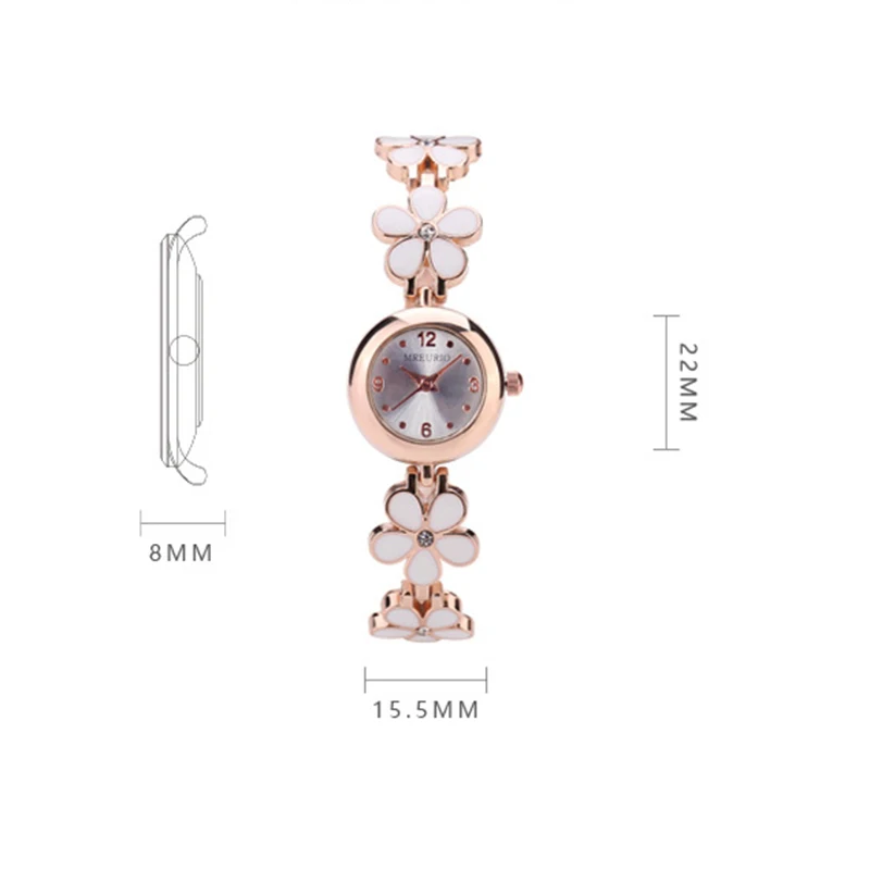 Модные женские наручные часы с цветком маргариткой для студентов кварцевые