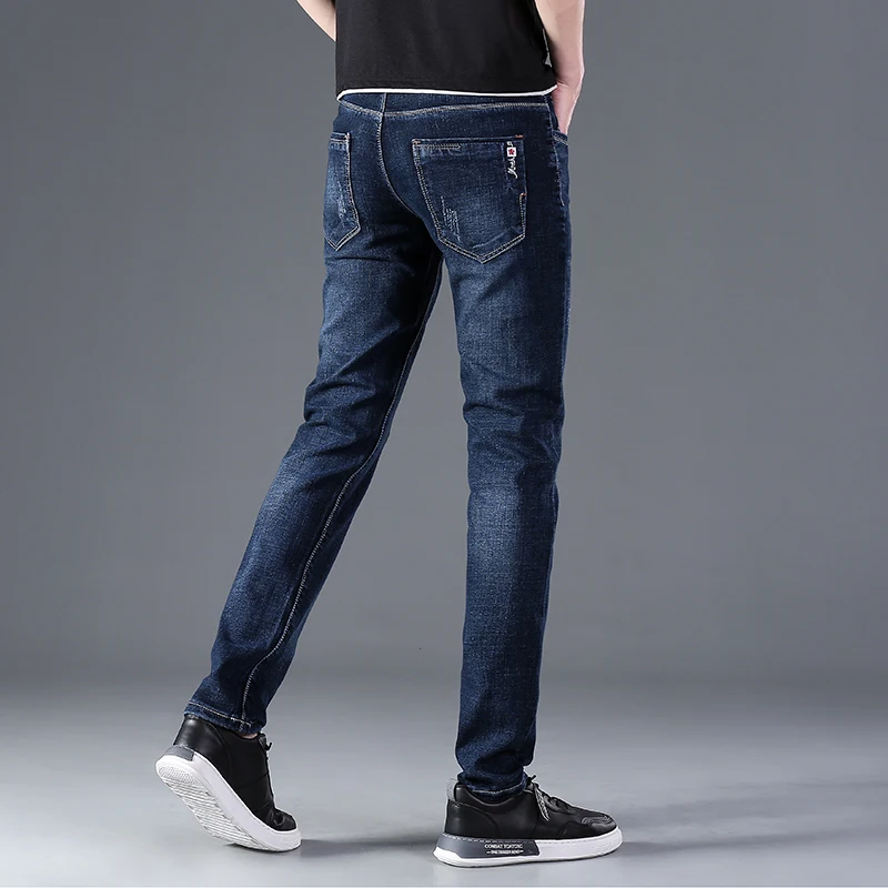 New Style Men's Jeans Premium Jeans Men's Blue Brand Clothing Loose Straight Leg Wide Leg Pants High Waist Business Casual Pants