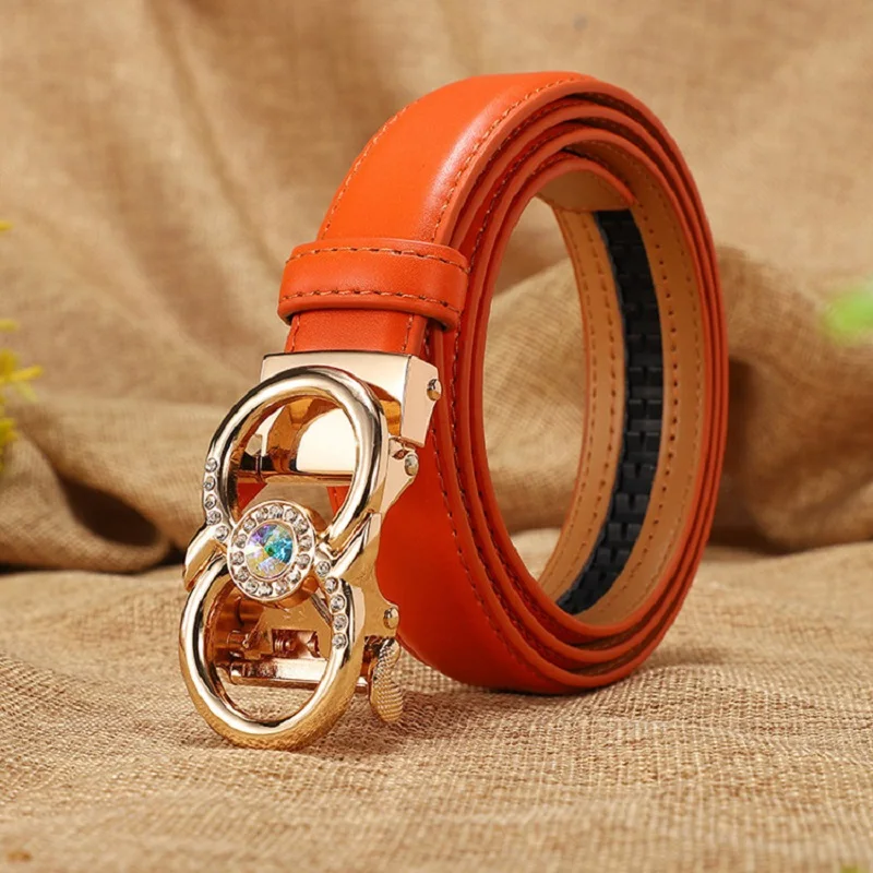 Новый Модный женский ремень с автоматической пряжкой Универсальный