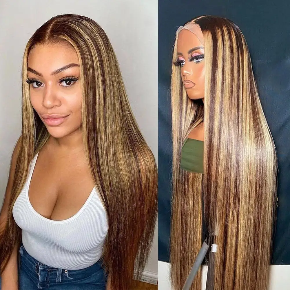 Парик на сетке спереди прямые человеческие волосы 200 плотность HD прозрачный