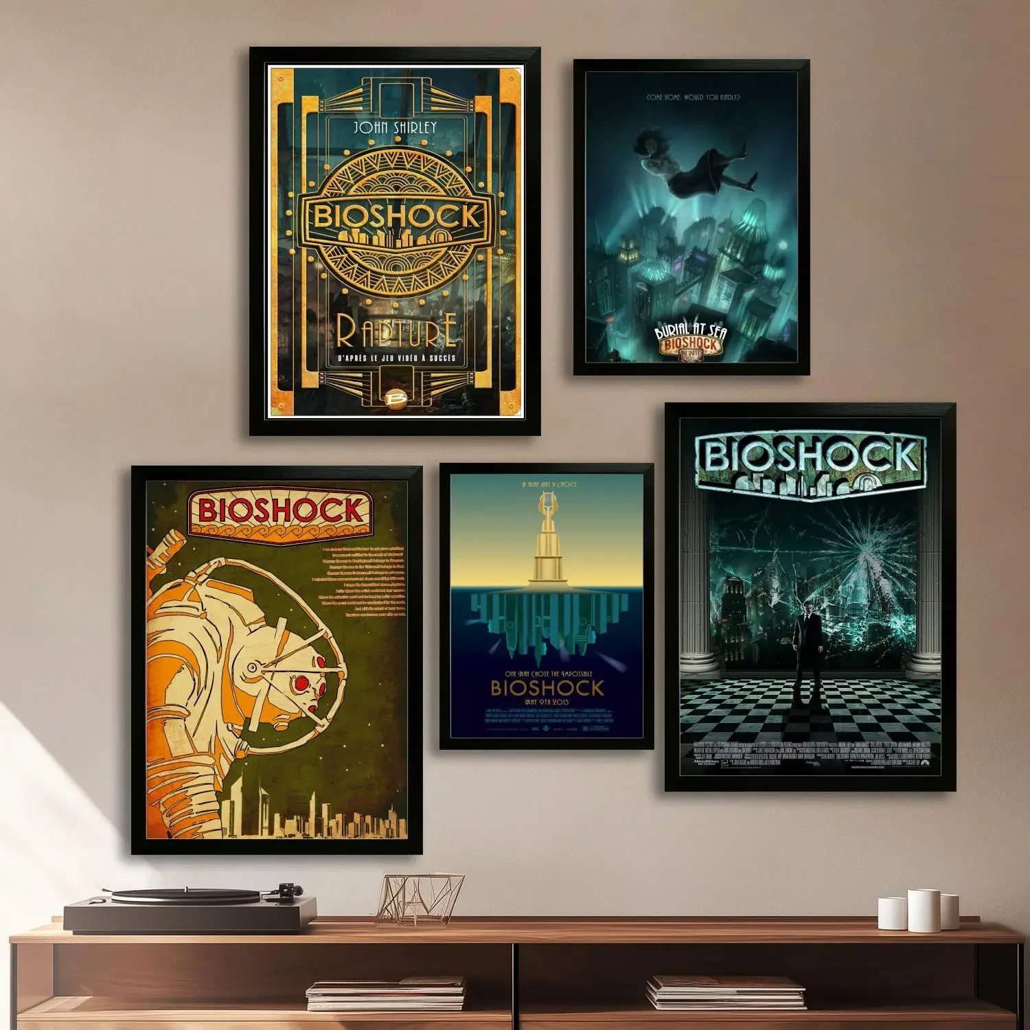 Bioshock Холст Художественный постер и настенное искусство печать с изображением