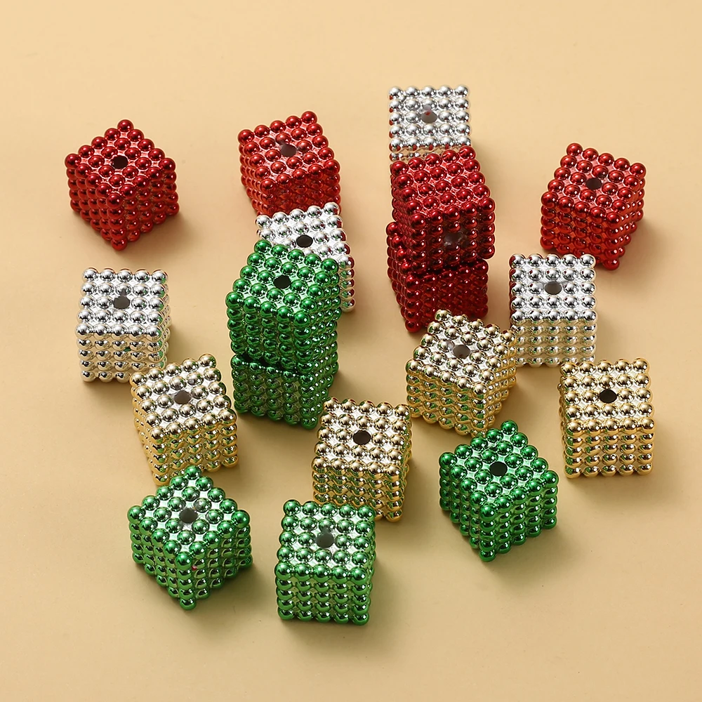 

10Pcs 13mm Square Acrylic Plastic Spacer Loose Beads For Handcrafts Jewelry Making DIY Necklace Earring Bracelet Accessory