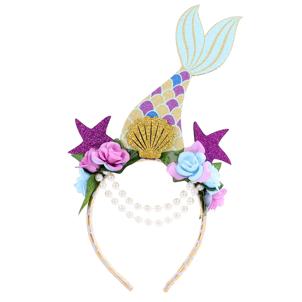 

Лента для волос Carnival girls Ocean series с пентаграммой, морскими звездами, ракушками, русалочкой