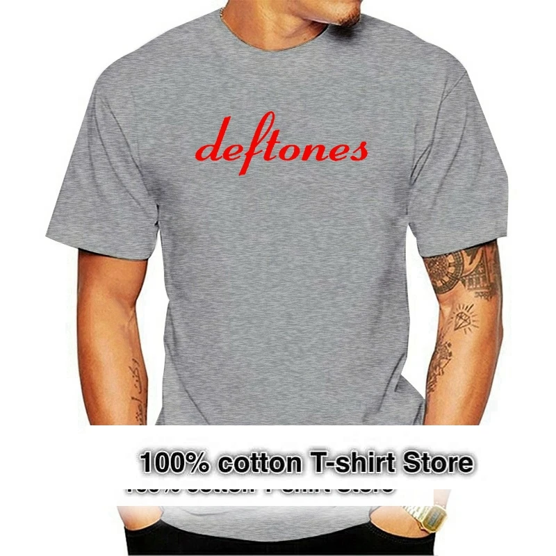 

Мужская белая футболка с логотипом рок-группы DEFTONES, размер от S до 3XL, Мужская футболка, Топ