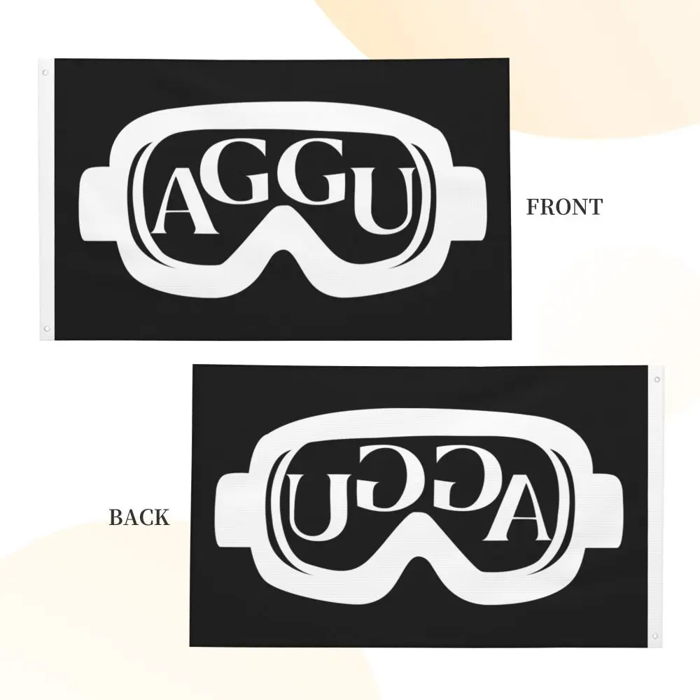 Новый горнолыжный двухсторонний баннер Aggu флаг бриза декоративный для сада