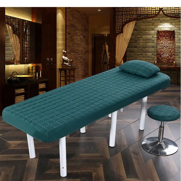 

Massage Fitted Sheet Band With Cover New Hole Face Massage Solid Color Bed Table Suture Bed Cover Rubber Sweat Full