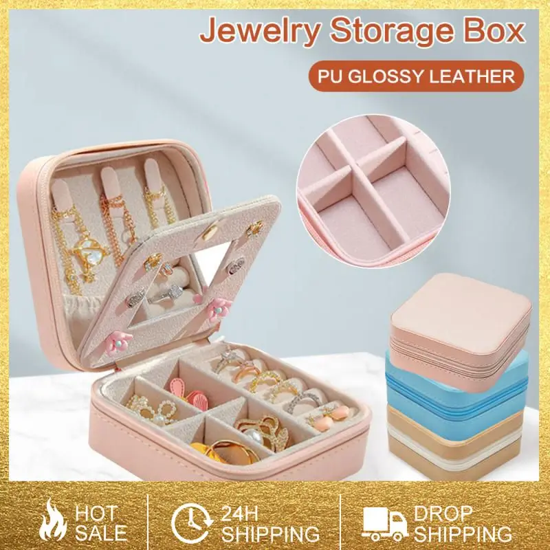 

Шкатулка для ювелирных изделий, портативная дорожная шкатулка для сережек и ожерелий, высококачественный органайзер, Подарочная коробка для переноски