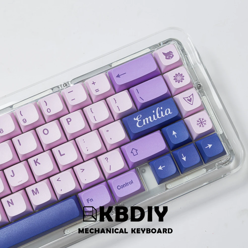

143 Keys Caps XDA Profile PBT Mechanical Keyboard Keycap DIY Customize GMK Frost Witch Keycaps for MX Switch DYE-SUB Purple