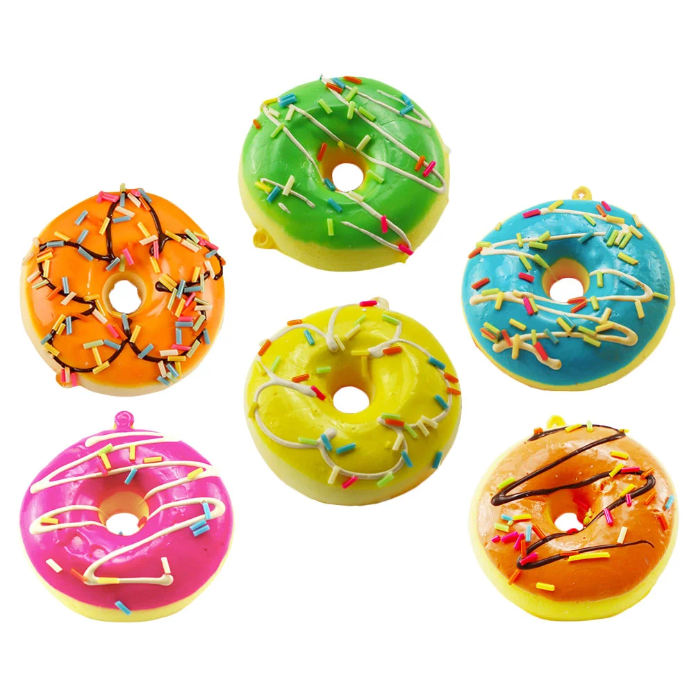

6pcs Donuts Simulation Donuts Artificial Donuts Dessert Cake Party Favors Decoration Doughnut Model Model Photography Props