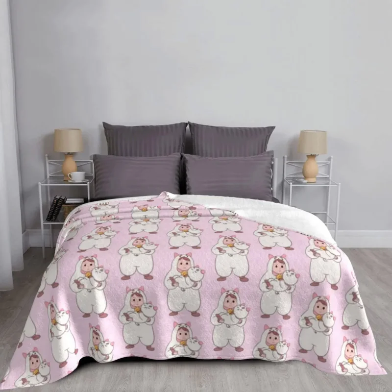 

Милое мультяшное Флисовое одеяло Bee And Puppycat, летнее многофункциональное ультрамягкое покрывало для кровати, постельное белье