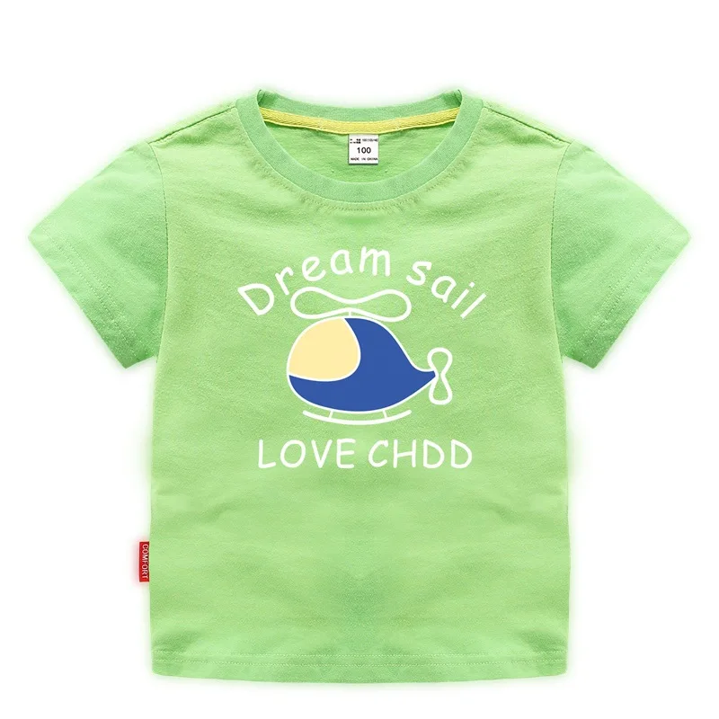 

2023 Summer 2-8 Years Kids Boy Shorts Sleeve T-shirts Printed Little Boy Top Baby Boy T Shirts Children Toddler Boy Clothes