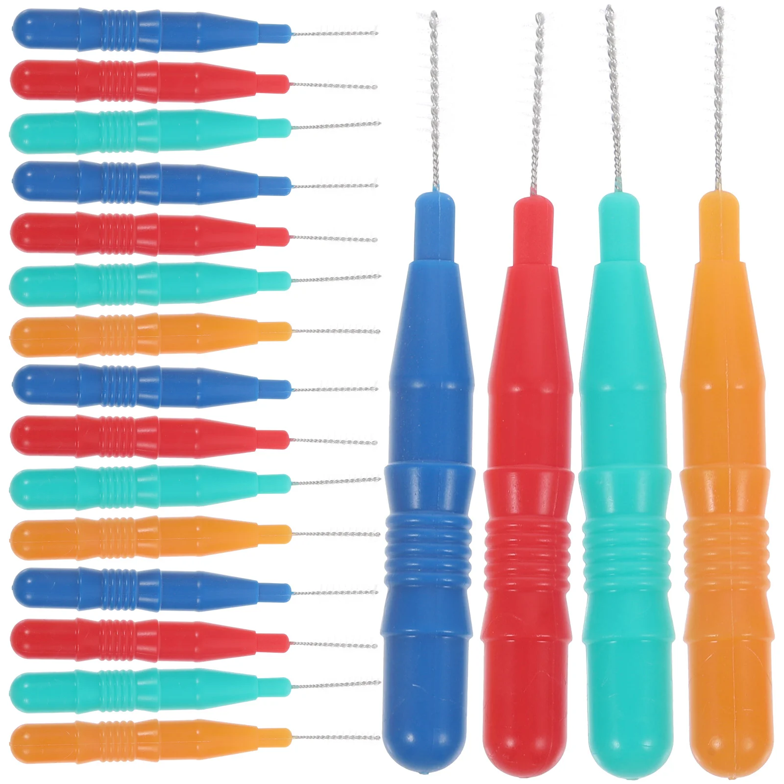 

40 Pcs Color Interdental Brush Four-color Toothpick Cleaning Stick Set Pieces Nylon