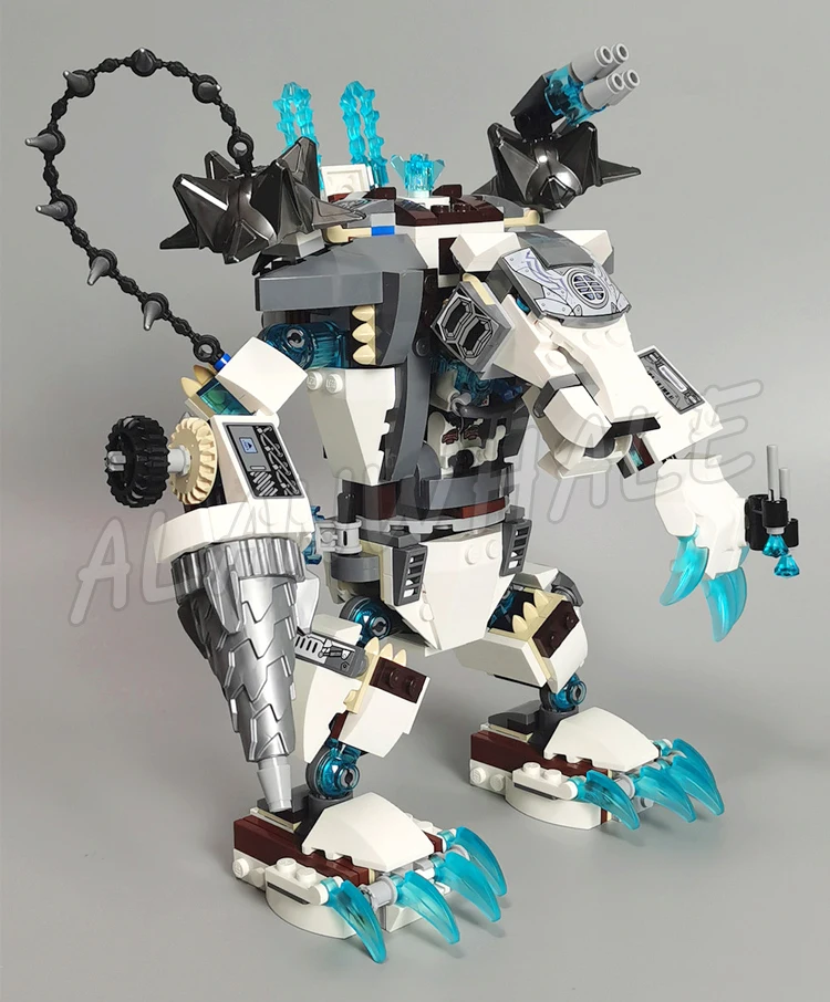 628 шт. Chima Icebite Claw вращающаяся дрель медведи Mech Blaster Bike 10355 строительные блоки