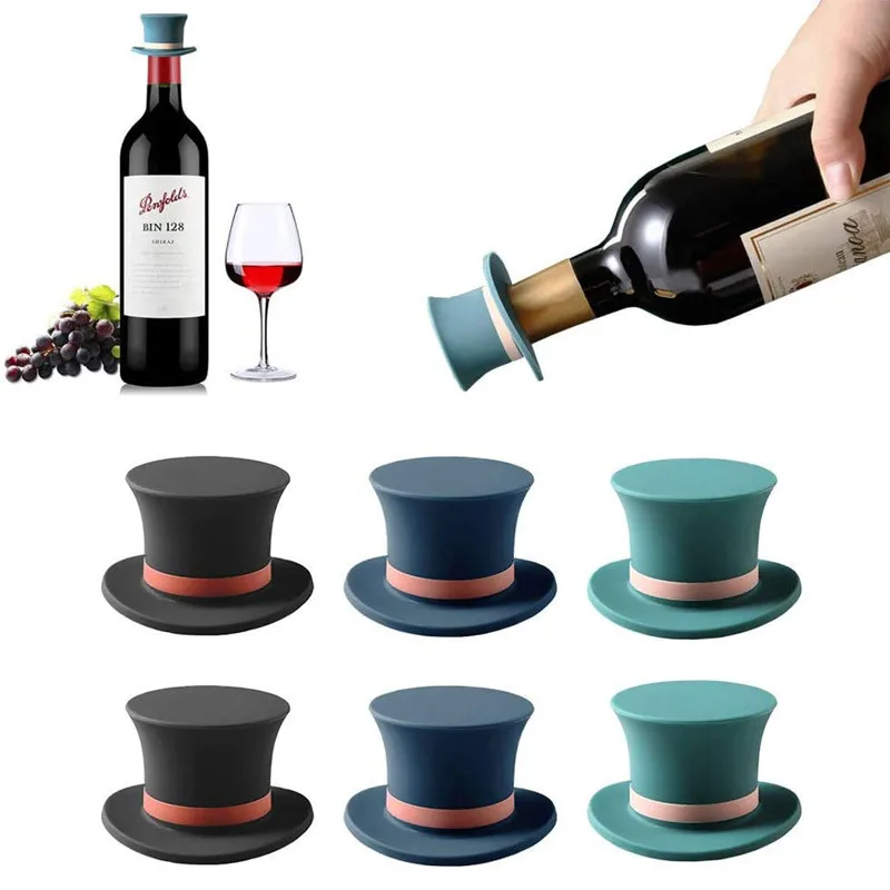 

Silicone Champagne Wine Beer Bottle Cork Stopper Plug Wine Bottle Sealer Cap Stopper Bar Kitchen Tool Vacuum Sealed Sealer Plug